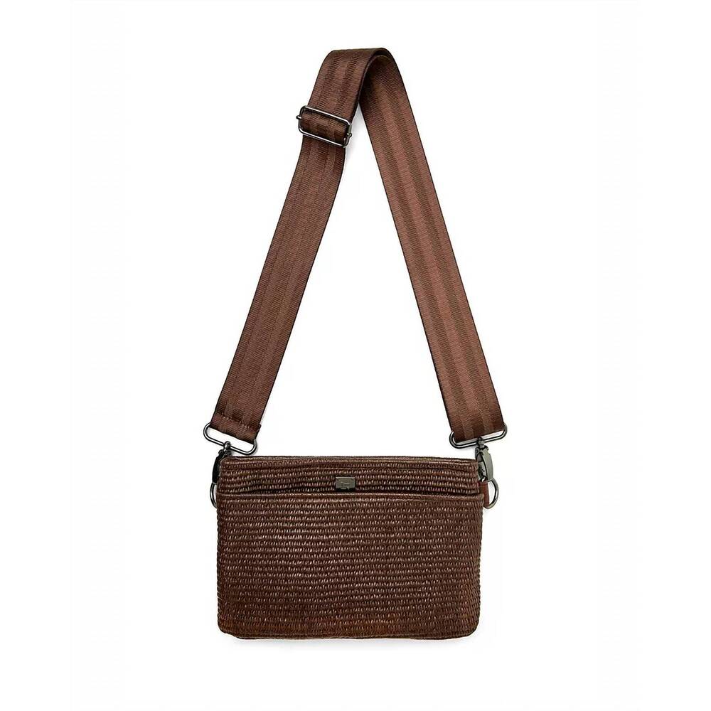 NEW THINK ROYLN raffia bum bag 2.0 in espresso - Picture 5 of 5
